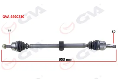 GVA 4490230 Komple Aks Sağ Corsa D 1.3 Cdti 06=> (Dth) (953mm) 13149833 374790 24781 305053 217071 374698 375029 93169676 95520631 13312276