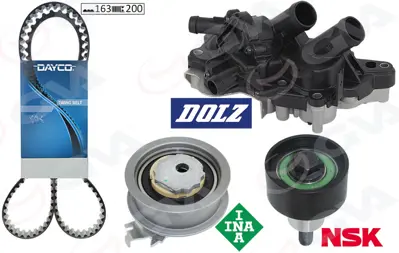 GVA 59WPK7512 2 Devirdaimli Eksantrik Gergi Kiti Polo-Golf7-Passat-A3-Leon 1.2 Tsı-1.4 Tsı 13 4 Çıkışlı Cjza-Cjzb Cyva-Cyvb-Cmba 04C109244D 04E109479A 04E198119