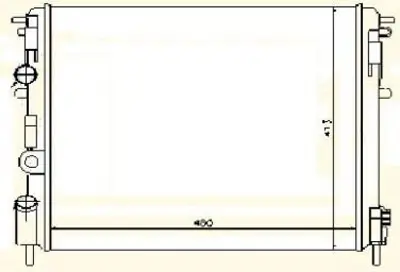 MGA 80121 Radyatör Clıo Iı Kng Logan Solenza 1.5dci 1.4 1.6 16v 1.9dtı Ac Mek 480x415x34 2140000QAZ 7700428082 7700428658 7700430784 7700836301 7711134322 8200156548 2140000QAX 2140000QAY 8100343476