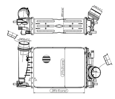 MGA 80954 Turbo Radyatörü Renault Megane Iv 15 Scenıc Iv 15 Kadjar 15 Captur I 13 Talısman 15 1.3tce Brazıng 281x217x80 144962803R