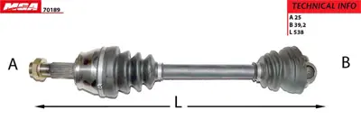 MGA 70189 Aks Komple Sağ Fıat Lınea 51785055 51816768 51960120 52055941