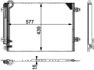 MGA 82149 Klima Radyatör Vw 3C0820411C 3C0820411E 3C0820411 3C0820411G 3C0820411J 3C0820411B 94831 8FC351319421 8FC351317544 730M51