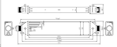MGA 80465 Turbo Radyatörü İntercooler Brazing Fiat Dolbu 1.3 Multijet 2010 573 X 127 860331 860495 1302225 51783791 51833106 51833975 55225012 55229855 55700635 95510211