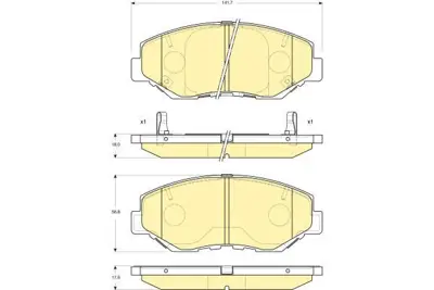 MGA 55325 Fren Balatası Ön - Cıvıc X Cr-V Iı 1.6 I-Vtec 01- 45022S9AA01 45022S9AA00 45022SDCA00 6450S9AA00 45022S9VA01 45022S9AE50 45022S9AE00 6450S9AE50 6450S9AE51 45022S9AE60