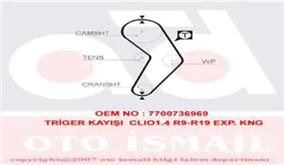 GATES 5192XS Triger Kayişi (095x170) Megane I 96> Clio 91>... 7700736969 K62023 VKMC06000 40525z WG1251135 K1PA611A 7700736085 3096W0111 KP15192XS 7700736091