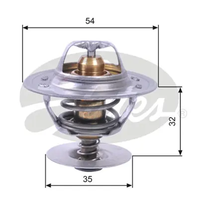 GATES TH11287G1 Termostat A3-A4-A6bora-Caddy 2-Golf-Jetta 2-Passat... 78432 1002788 56121113D 820168 95VW8575AC 234192 TX1387D BTH61161 TH515187J 69015347