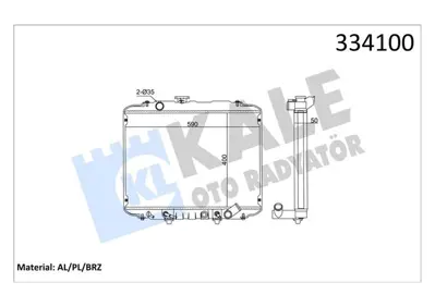 KALE 2404051AB Radyatör Al-Pl-Brz H100 2.4-2.5 Td Kamyonet  (93-0... 253004B100 53034 107324 342295 LRC08B4 CR1300000P 334100 67498 82002068 104080