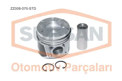 SUPSAN ZZ008-070-STD Piston Fiat Doblo. Palio. Albea. Punto 1.3 Multije... 55180966 73502641 1211185E000A0 5623216 PKSU406961DA040 100404 55180972 55180967 1211185E000B0 1211185E00040