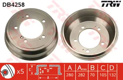 TRW DB4258 (X) Arka Fren Kampanasi Master-Movano 1.9dti-2.2dt... 4500099 LVBE715 DR962381 BBR7170 8DT355300631 BDM1072 24022800021 DRM9931 14939110 61270