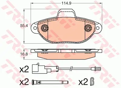 TRW GDB2041 Disk Balata Ön Ford-Ka (Ru8) 1731172 GDB2041 2201593 8DB355019931 1639376880 1501222385 214361706 ME9S5J2K021BA PE04463 PF0453