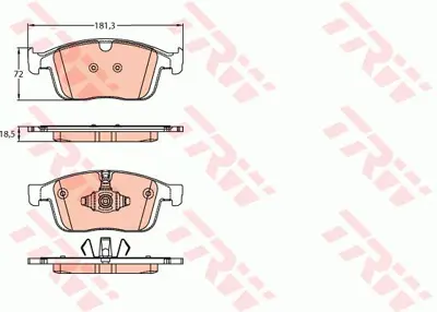 TRW GDB2146 Ön Balata Volvo Xc60 D3 (2015-17) D4 (15-17) T5 (2... 31445985 P86026 RB2266 182266 35143 PAD2160 P1789300 5P2007 168900 1051180