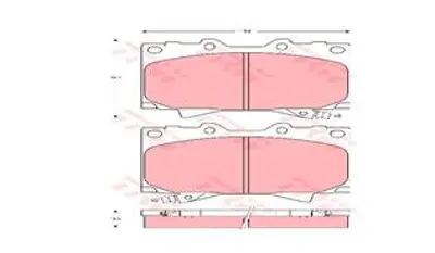 TRW GDB3197 Ön Balata Land Cruiser 100  4.7 V8 (98-02=> 4.2... 0446560160 0446560150 WVA23524