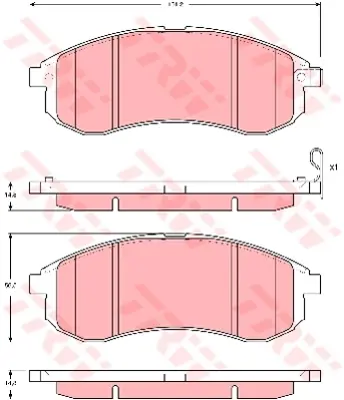 TRW GDB3380 (X) Ön Balata Mitsubishi L200 2.5 Tdi 4x4 (01-12.0... MR977365 LP1808 PA515AF 4980 2204820 GDB3380 MN102622 PAD1405 572500B AC0581334D