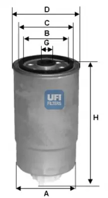 UFI 24H2O08 Yakit Filtresi S8H2ONR