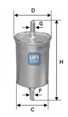 UFI 3182500 Yakit Filtresi EP223 H454WK PP8764 S1825B