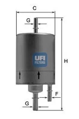 UFI 3183100 Yakit Filtresi CFF100479 EP206 F026403012 H224WK PP8366 S1831B