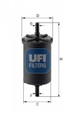 UFI 3194800 Yakit Filtresi Clio-Espace-Kangoo-Laguna-Megane-Tw... 1567A5 IN54 FRC00212 FC120S G10230 37SM000 9647867780 ELE6015 EP144 FS55