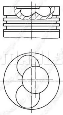 BEHR MAHLE  0308800 (X)motor Piston-Segman (Std) Vw-T5 2.5 Tdi Avr Vol... 074107065R