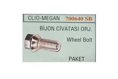 İthal 700640SB Bijon Civatasi Clio-Mgn (709640sb) 402222121R 8200473313 5438 T405438 501536 8200610460 36131126191 36130141576 7065 10351