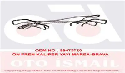 İthal 99473720 Ön Fren Kaliper Yayi Marea-Bravo-Brava-Punto 9947372 1091180 45005SEAE01 MBA1180 34111512715 4427C5 1223635 BP4K33233 BBK1180 PFK302