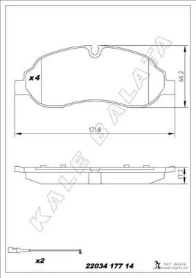 KALE  22034 177 14 ANS  On Fren Balatasi Yeni Transit -Nbsp;V363 Ttg 14> (Çi... BK312K021AD BK312K021AB 573438J MBP1810PD 6981 142217 AN7079KE 2203401 BK312K021AC 603875