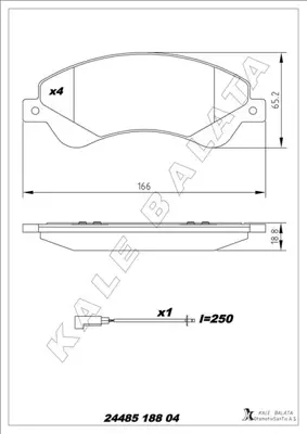 KALE  24485 188 04 ANS  On Fren Balatasi Transit V347 06>14 O.Ceker Fis... CBP21511 1433954 GDB1723 141792 1721086 LP1953 986494236 1824347 9C112K021BA 2448501