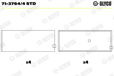 GLYCO 71-3764/4 STD Kol Yatak Std Astra F-G Vectra A-B X20xev 622734 622968 90233183 90233187 90297320 90297321 90297322