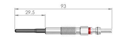 İthal 094.003. Metal Buton Kırmızı Pmx 094.003.