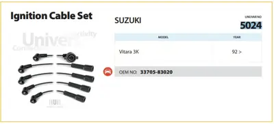 UNUVAR 5024 Buji Kablosu Vitara 90-98 1,6 3 Kapi 