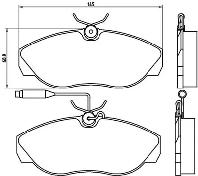 İthal 3595 Ön Balata Ducato-Boxer-Jumper 94-03 1400kg (15jant) Yuvarlak Soketli 