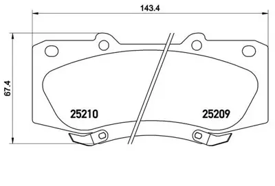 İthal 4167 Ön Balata Hilux Pick-Up 07- 2.5 D4d/Hilux Vigo 12- 4x4/Hilux Revo 15- 4x4 