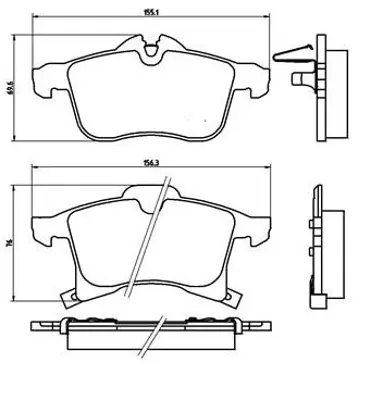 İthal 4042 Ön Balata Astra H 04-/Corsa C-D 03-/ Meriva A 03-/ Zafira B 05-/Combo C 04- 