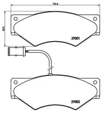 İthal 3749 Ön Balata Magirus M2000 Minibus 