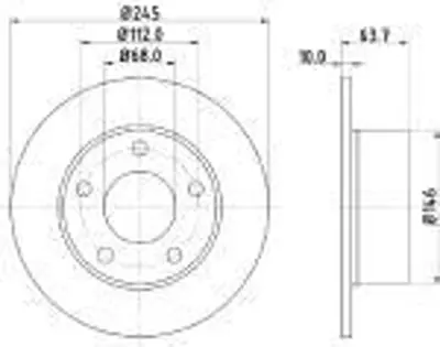 YAVUZSAN 36166 Arka Fren Diski Passat 96-05/Audi 100 90-94/A6 94-05 1.8t-1.9tdi/Super B (24x10x5dl) Ad. 6110160221