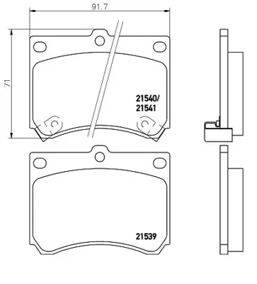 HITECH 010089 Ön Balata 323 95-99/Familia 1,8/Lantis (D3066m) 