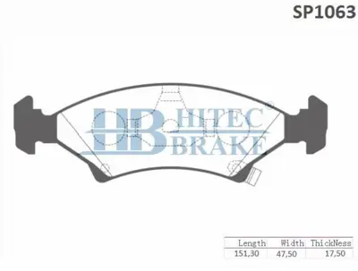 HITECH 010073 Ön Balata Sephia 93-99/Shuma 01-/Clarus 96-00 (Sp1063) 