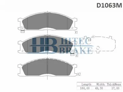 HITECH 010132 Ön Balata D22 01-02/Urvan -97 Em (D1063m) 