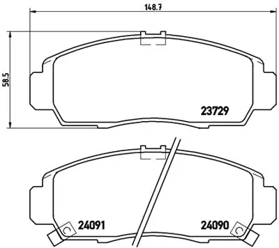 HITECH 010248 Ön Balata Civic 12-> Sedan (Delikli-Yayli) 
