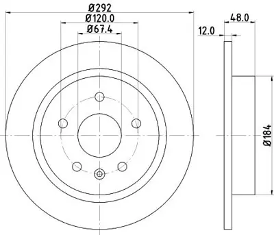 YAVUZSAN 27587 Arka Fren Diski Insignia 08- 1.6t-1.8-2.0t  (12x10x292) Ad. 51248227895