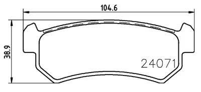HITECH 010001 Arka Balata Lacetti/Aveo/Nubira 05-> (Sp1160/96405131) 