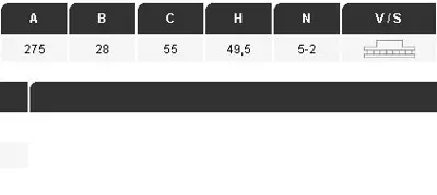 YAVUZSAN 34507 Ön Fren Diski Avensis 97-03 1,6vvt-1,8vvt-2,0d-4d-2,0vvt-2,0td (275-28-5dl)  Havali Ad. 2T14V406A10AB