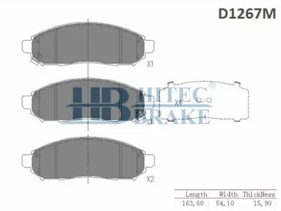 HITECH 010136 Ön Balata Navara 06-13/Pathfinder 06- R51 2.5dci Tip-2 