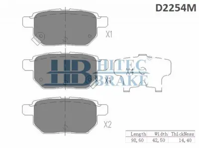 HITECH 010193 Arka Balata Corolla/Auris 07- 1,6-1,6 Vvt/Yaris 06- 1,0-1,8vv/Prius 12-/Urban Cruiser 10- Benz-D2254 