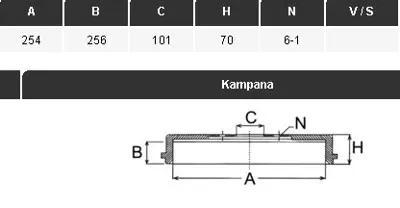 YAVUZSAN 40371 Kampana D-Max 02- 2,5td-2wd (254-256-6dl)   Ad. 31122347983