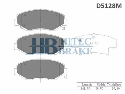 HITECH 010032 Ön Balata Civic 16- 1.6/Crv 02-06/Accord 06- 