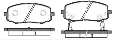 HITECH 010054 Ön Balata I20 09-12 1.2 (Esp Siz)/I20 12-14 1.2 