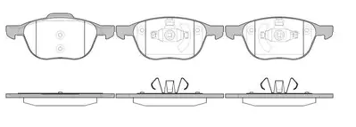 HITECH 010084 Ön Balata Focus 04-/Cmax 04-07/Cmax 07-/Focus Iii 11-/Kuga 07-/Mazda Iii/Mazda V/C30-C70-S40 Ii-V50 