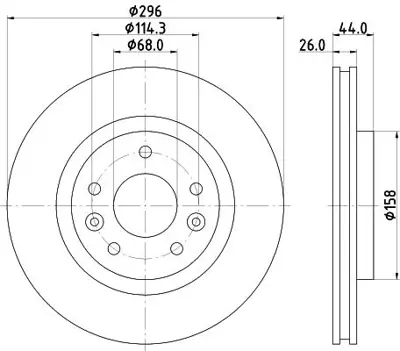 YAVUZSAN 26606 Ön Fren Diski Kadjar 15-/Qashqai J11 13-/X-Trayl 13- (296x26x5dl) Havali Ad. 34611SA000