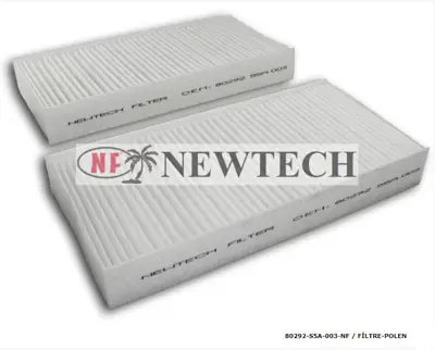 NEWTECH J80292-S5A-003-NF Polen Filtresi Civic Vi 01-05 1.4-1.6-2.0/Crv Ii 02-06 2.0-2.2cdti/Frv 02- 1.7-2.0-2.2cdti (Çiftli) 