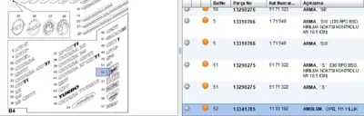 PSA 13341785 Yazı Opel 111 Çamurluk 1103182 13341785